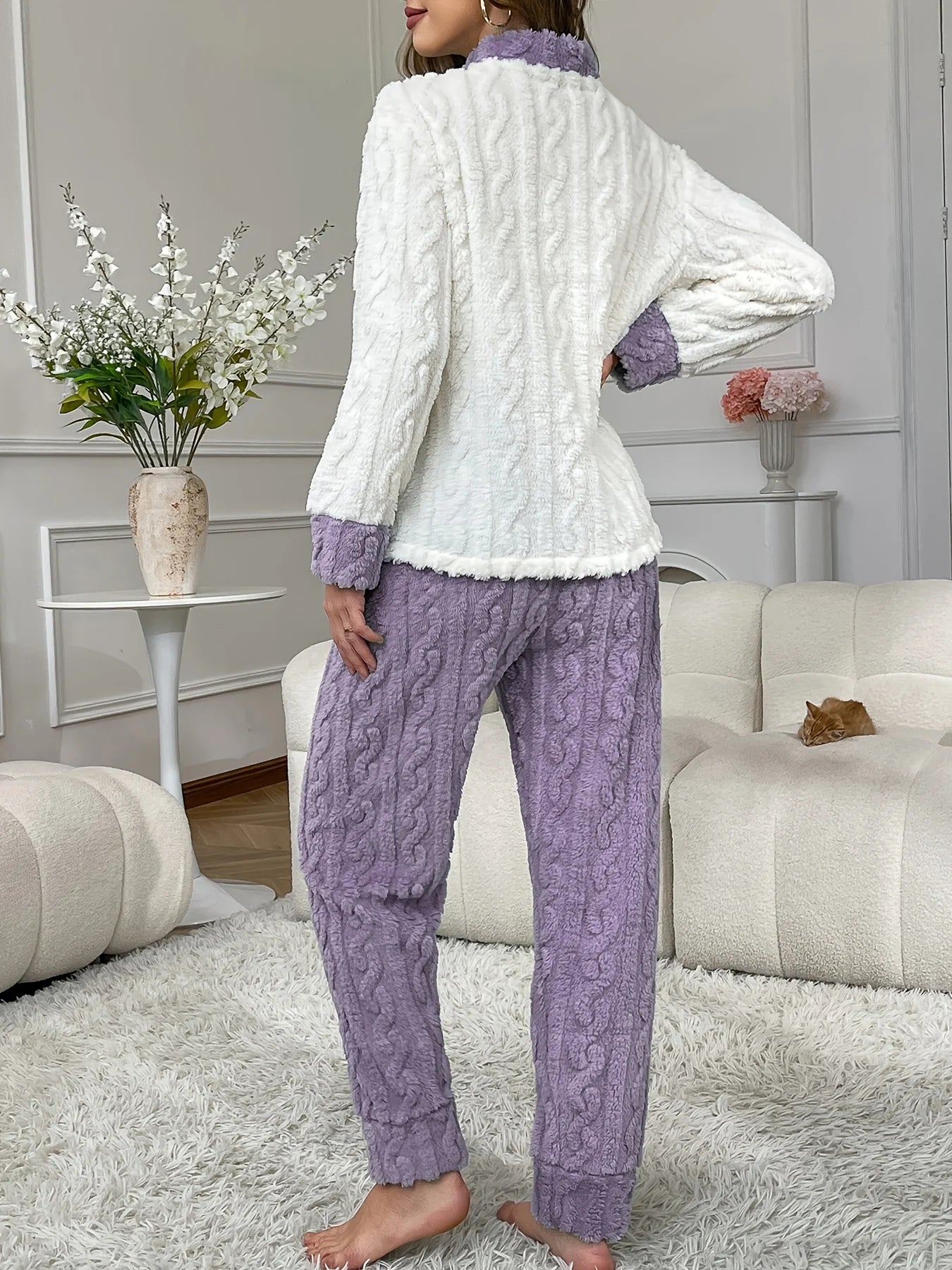 Teen Coral Fleece Pyjamas – Thick, Cosy & Playful Winter PJs