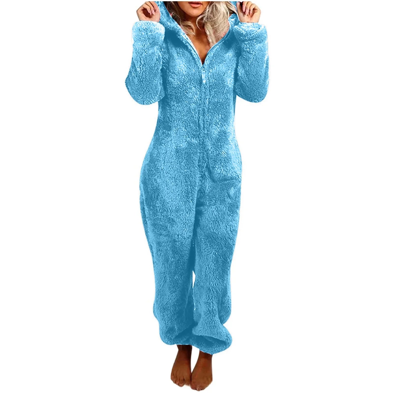 Plush Fleece Women’s Hooded Jumpsuit – Cosy, Cute & Ultra-Soft