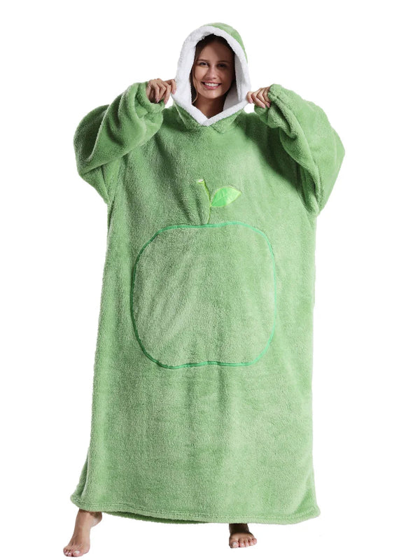 Oversized wearable blanket hoodie