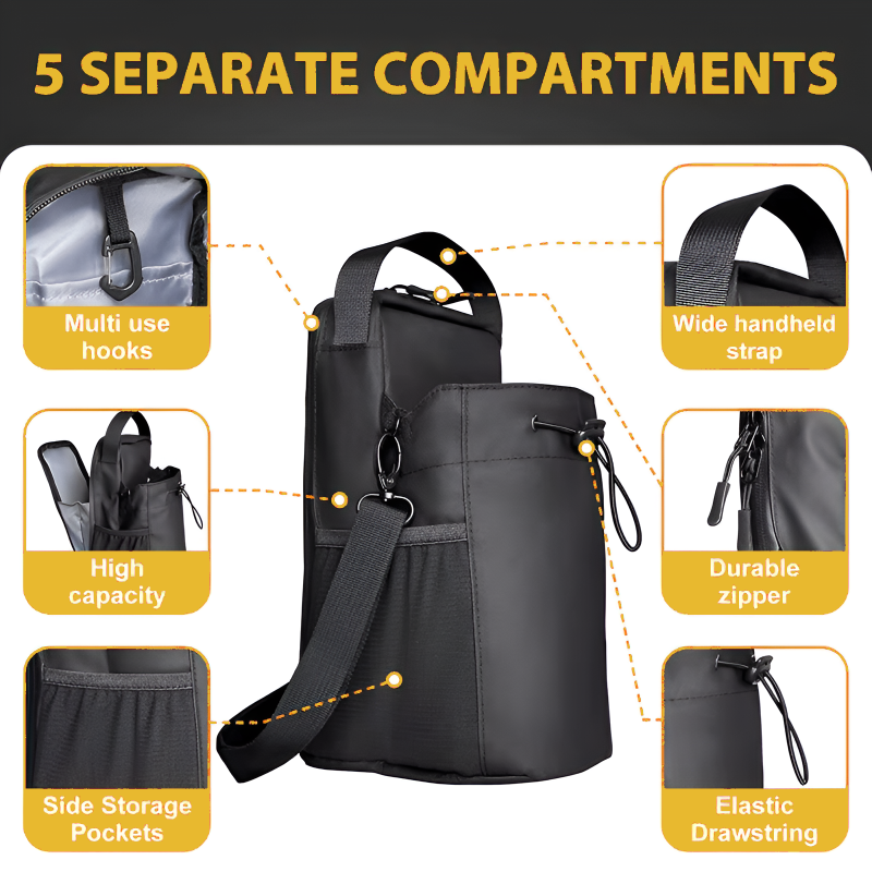 Magnetic Water Bottle Bag | Hands-Free Bottle Holder for Active Living