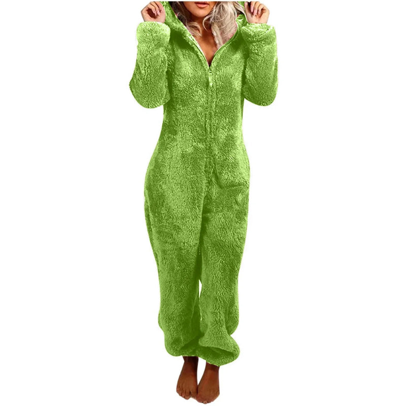Plush Fleece Women’s Hooded Jumpsuit – Cosy, Cute & Ultra-Soft