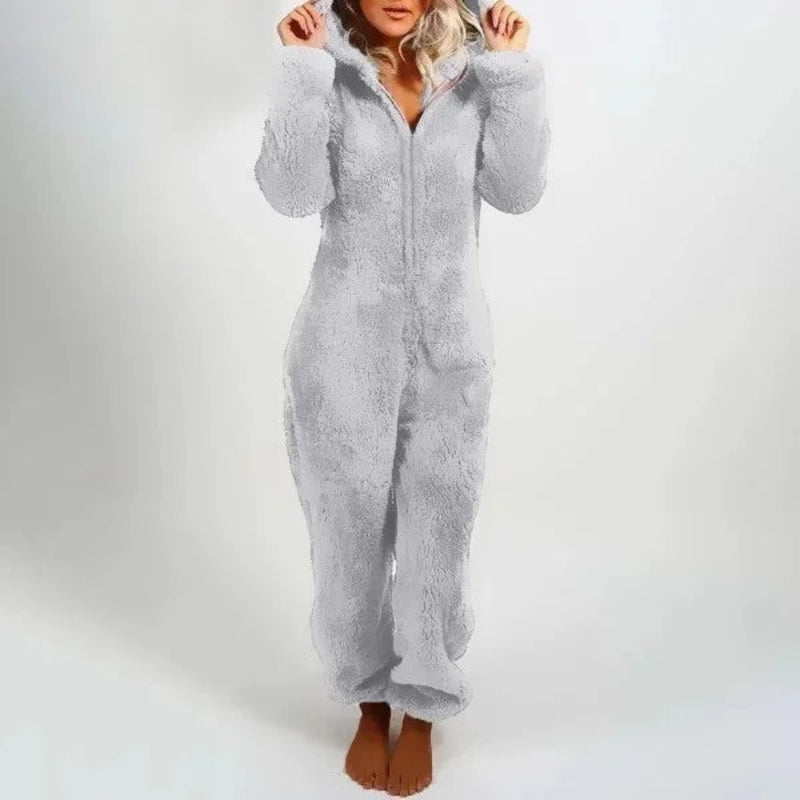 Plush Fleece Women’s Hooded Jumpsuit – Cosy, Cute & Ultra-Soft