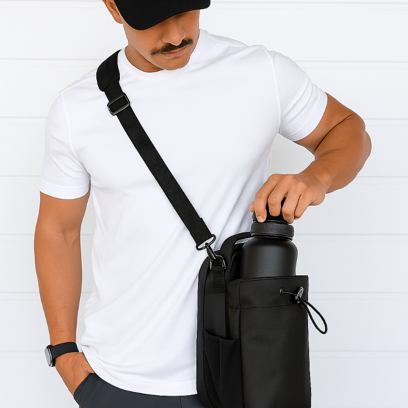 Magnetic Water Bottle Bag | Hands-Free Bottle Holder for Active Living