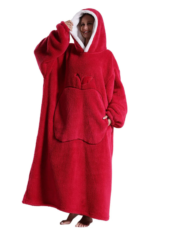 Oversized wearable blanket hoodie