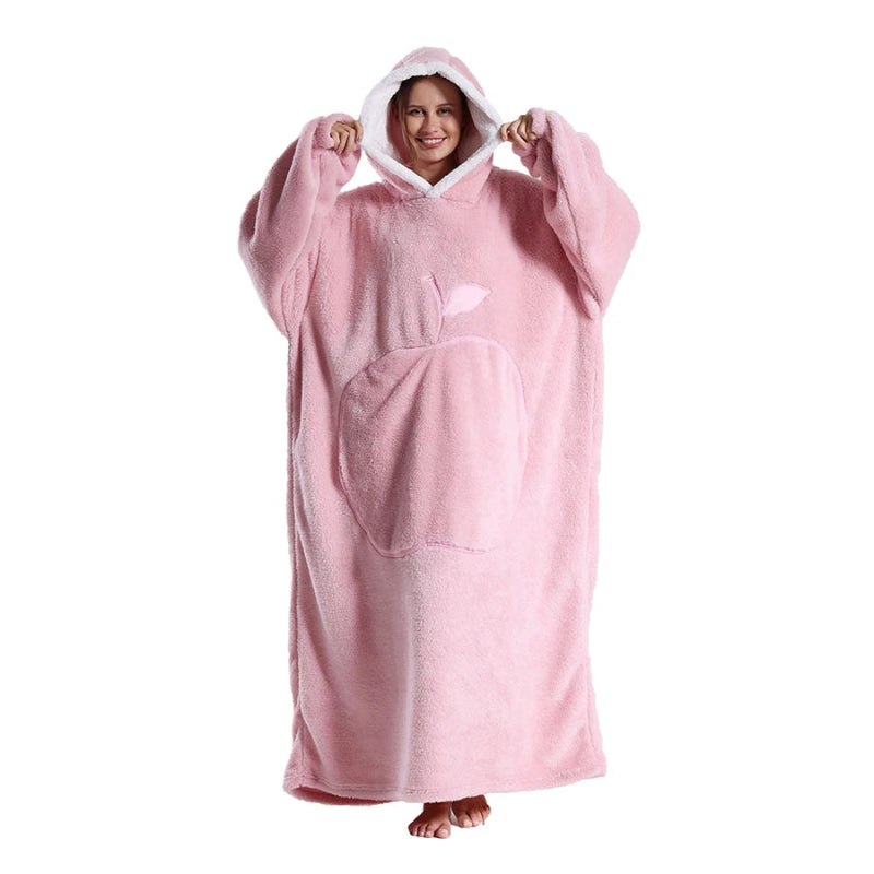 Oversized wearable blanket hoodie