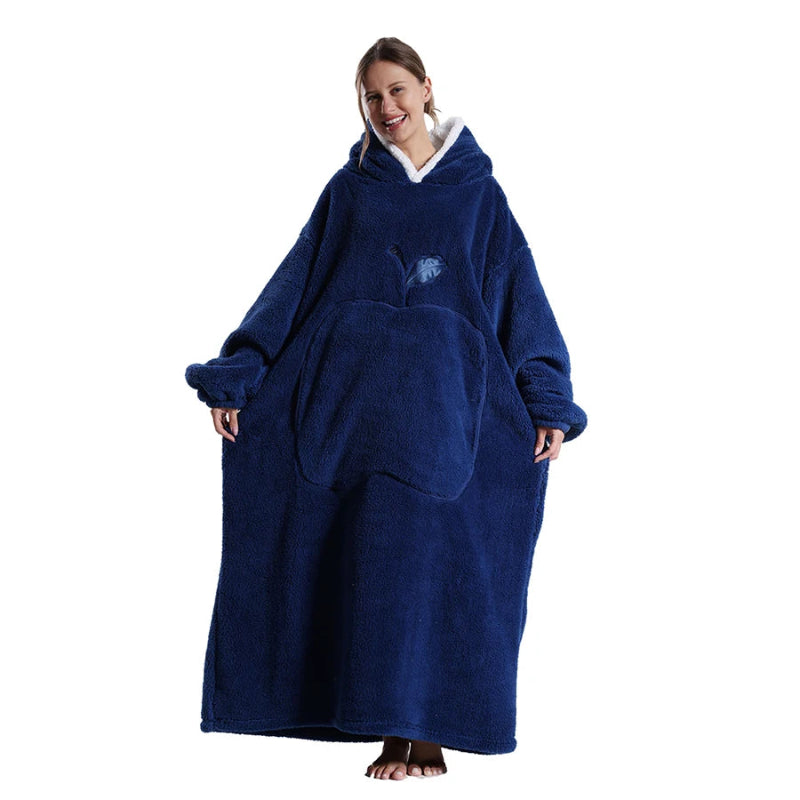 Oversized wearable blanket hoodie