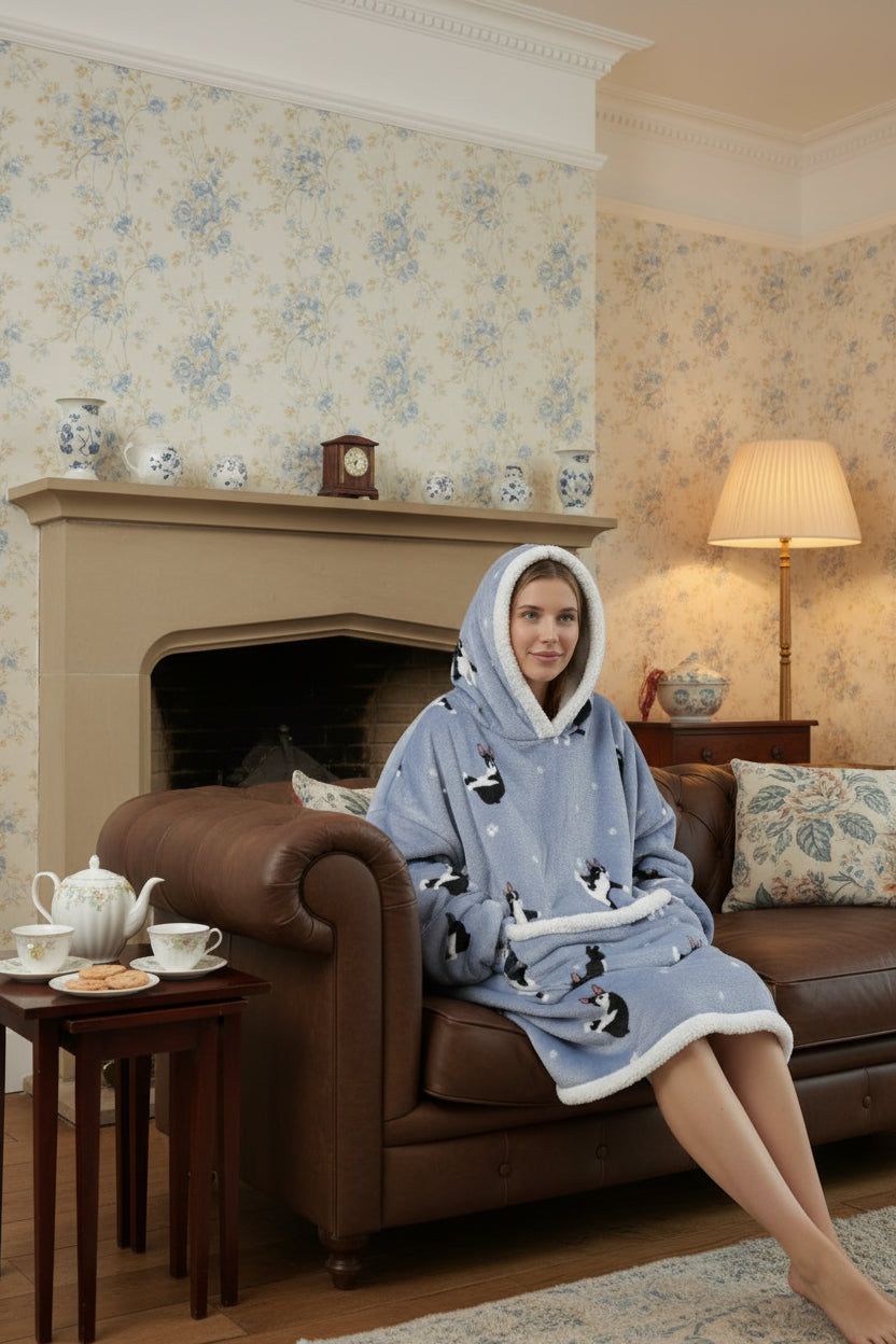 Oversized Wearable Blanket Hoodie – Cosy Sherpa Comfort for Winter