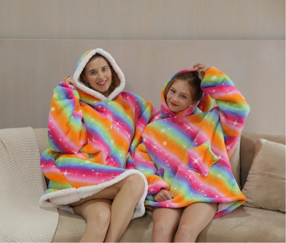 Oversized Wearable Blanket Hoodie – Cosy Sherpa Comfort for Winter