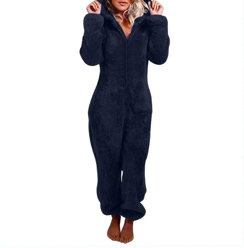 Plush Fleece Women’s Hooded Jumpsuit – Cosy, Cute & Ultra-Soft