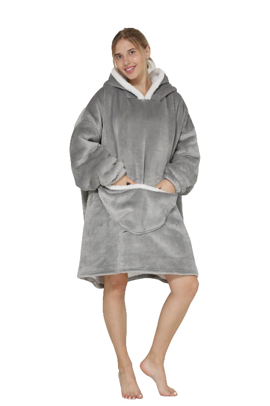 Oversized Wearable Blanket Hoodie – Cosy Sherpa Comfort for Winter