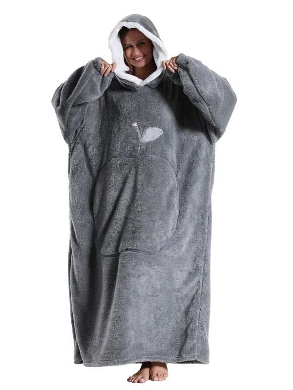 Oversized wearable blanket hoodie