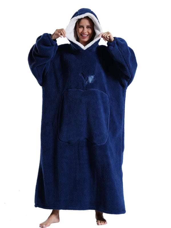 Oversized wearable blanket hoodie