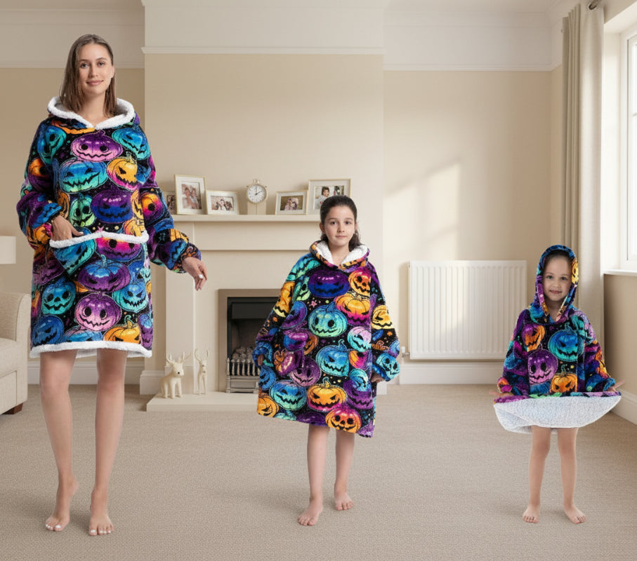 Oversized Wearable Blanket Hoodie – Cosy Sherpa Comfort for Winter