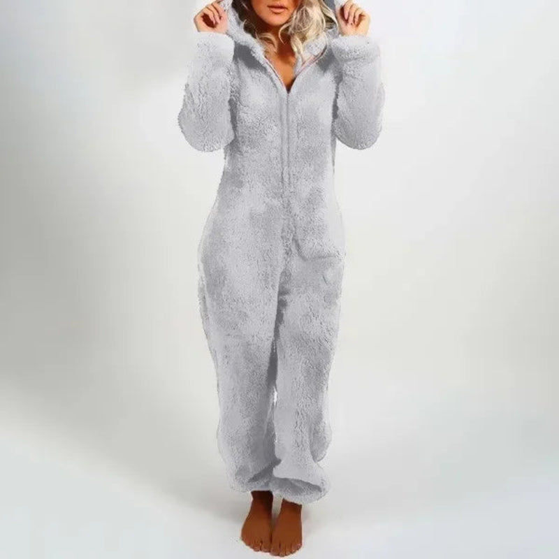 Plush Fleece Women’s Hooded Jumpsuit – Cosy, Cute & Ultra-Soft